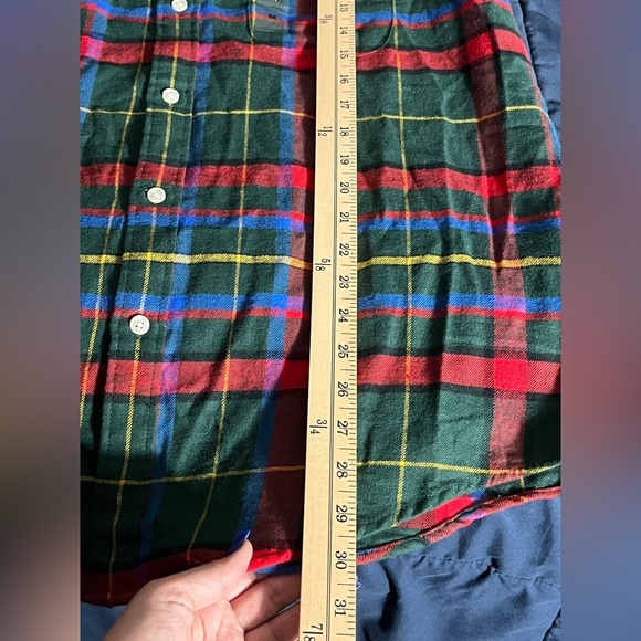 Club Room Red and Green Plaid Button Down Shirt Medium Cotton - Picture 7 of 11